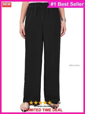 Slit Po Pant Straight Leg Pull On Pleated Dress Pants Workwear
